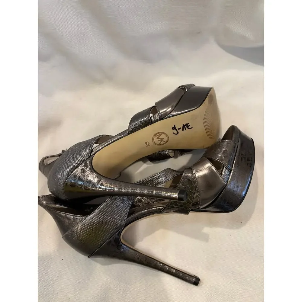 Michael Kors Platform Sandals High Heels Size 8 READ